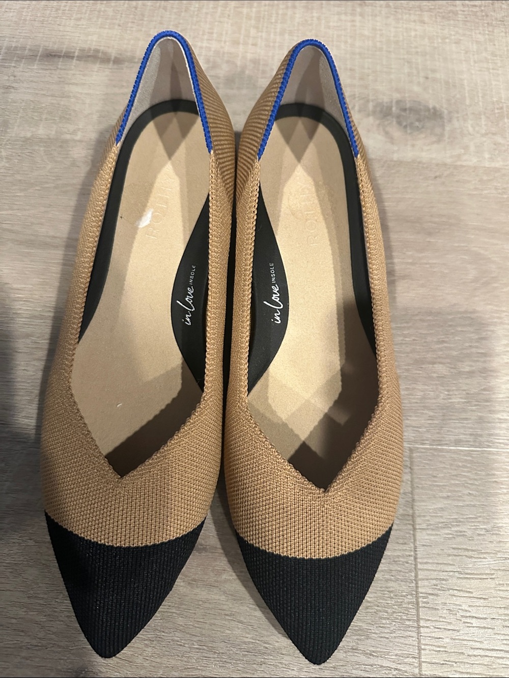 Rothy's The High Point in Tan & Black Capstone Size 8.5 NEW